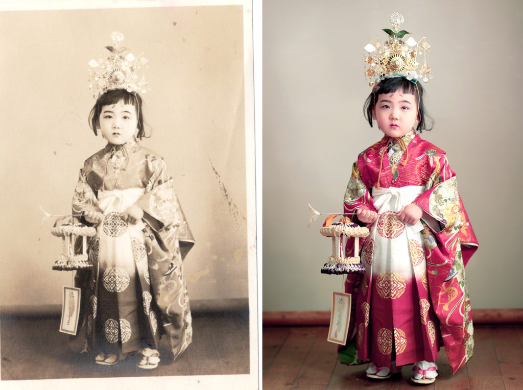 白黒写真をAIカラー写真復元